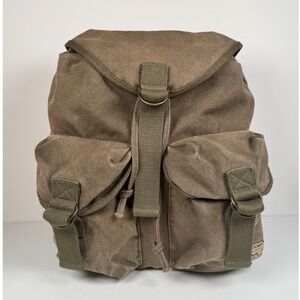 Abercrombie & Fitch Canvas Drawstring Rucksack Military Backpack Vintage‎ Rare